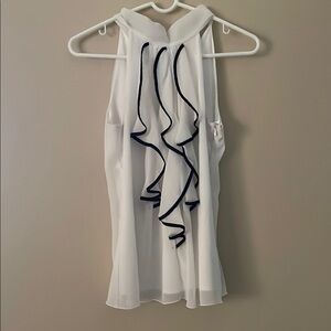 Bwear White Ruffle Tank Top